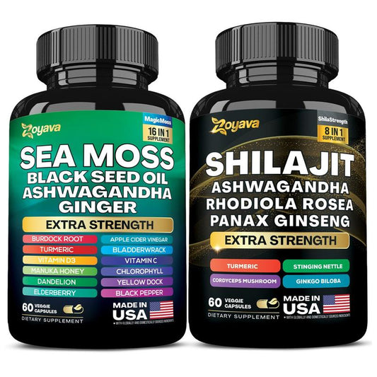 Paquete de extracto de musgo marino y shilajit [Compre 1 y obtenga 1 GRATIS]