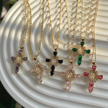 VIRGIN MARY CROSS PENDANTS