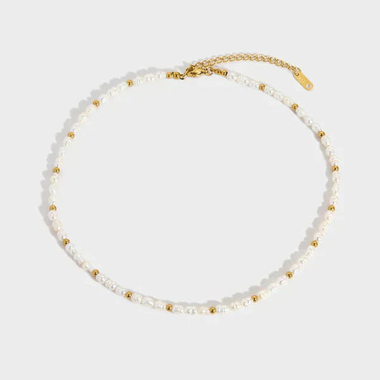 ALOHA PEARL AND GOLD CHOKER