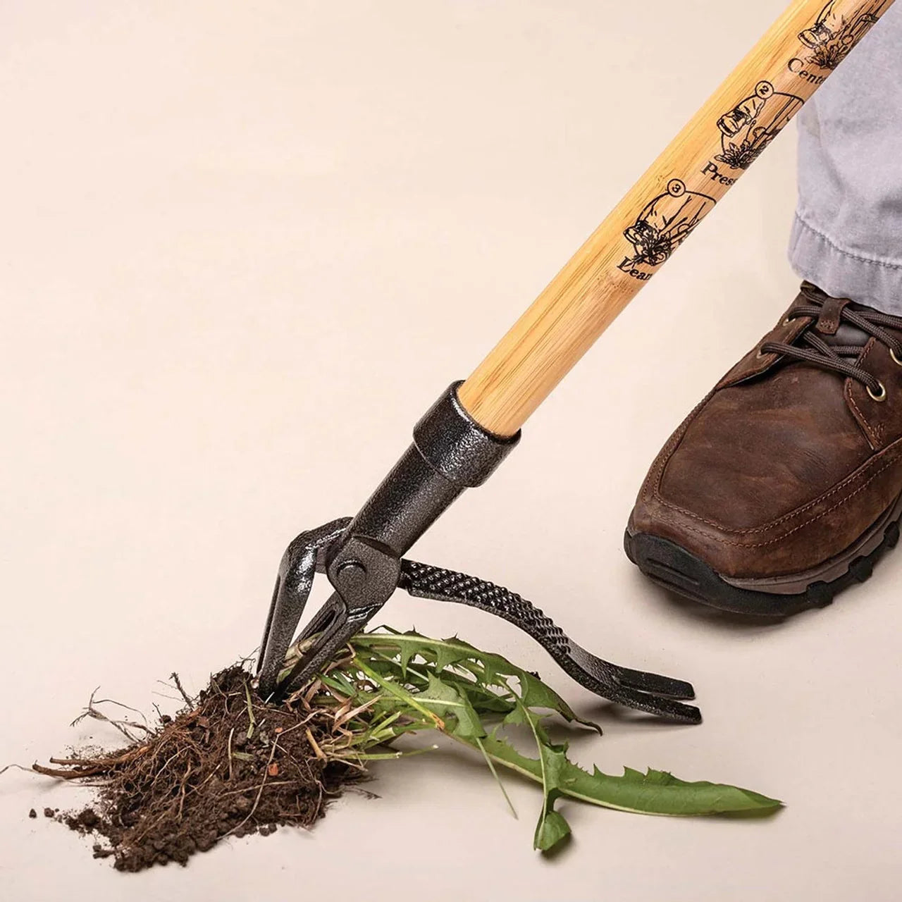 Weed Puller (+ 39-inch Wooden Handle)