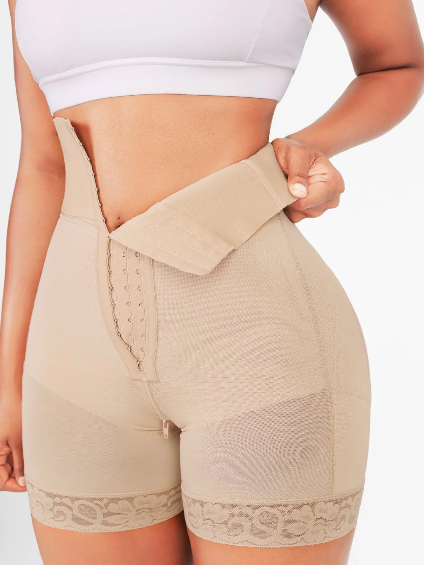 BONED SCULPT HIGH-WAIST BBL SHORTS