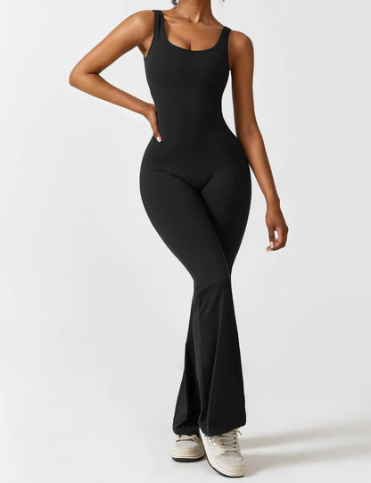 Sienna V-Back Flared Jumpsuit