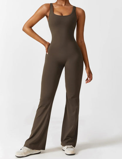 Sienna V-Back Flared Jumpsuit