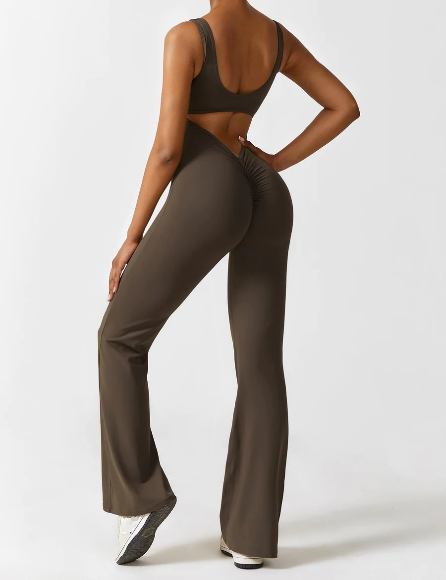 Sienna V-Back Flared Jumpsuit