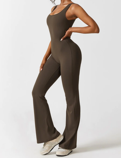 Sienna V-Back Flared Jumpsuit