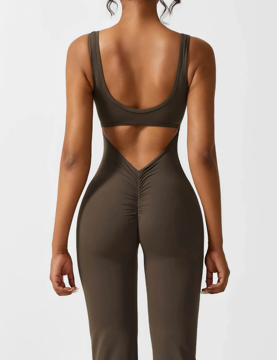 Sienna V-Back Flared Jumpsuit