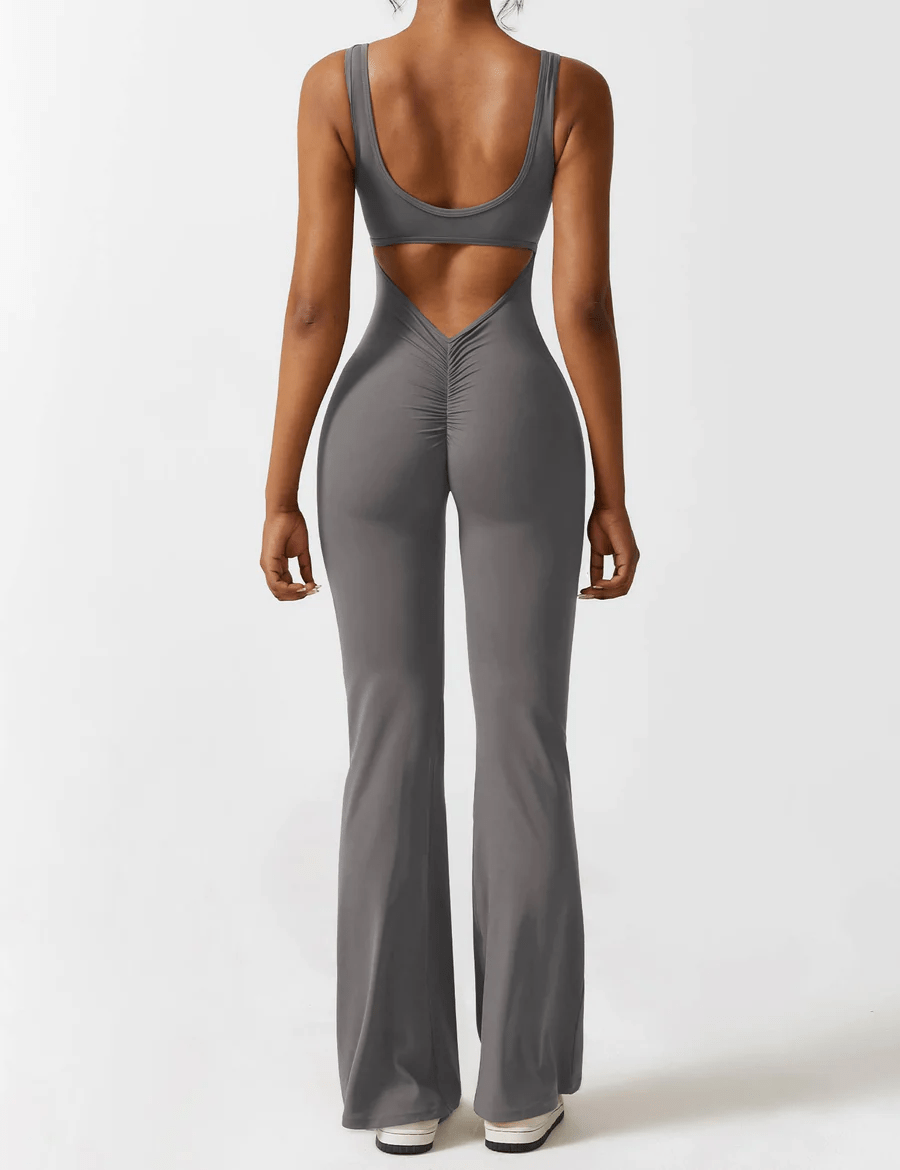 Sienna V-Back Flared Jumpsuit