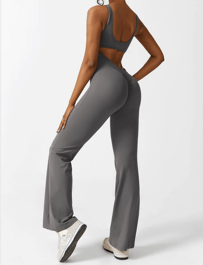 Sienna V-Back Flared Jumpsuit