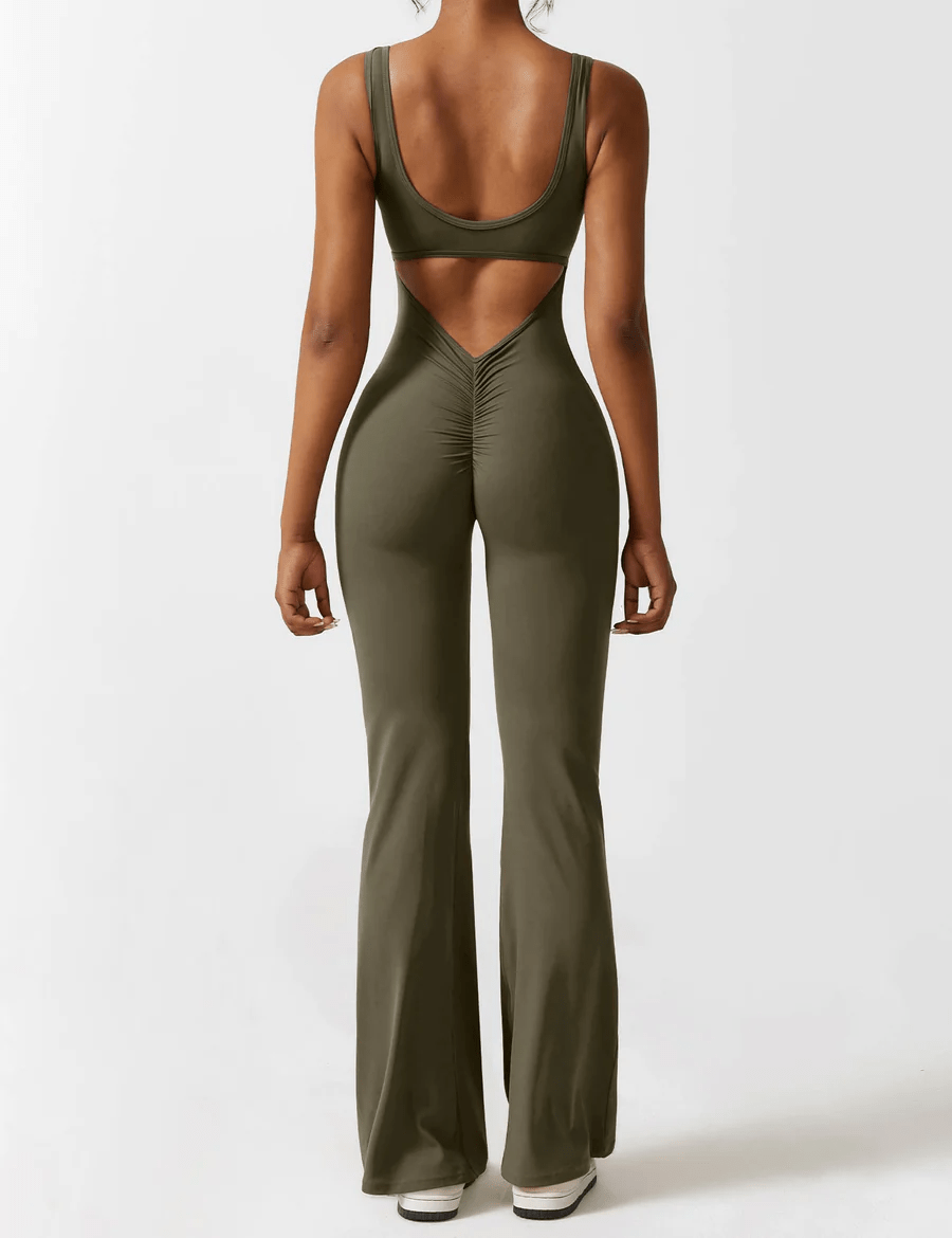 Sienna V-Back Flared Jumpsuit