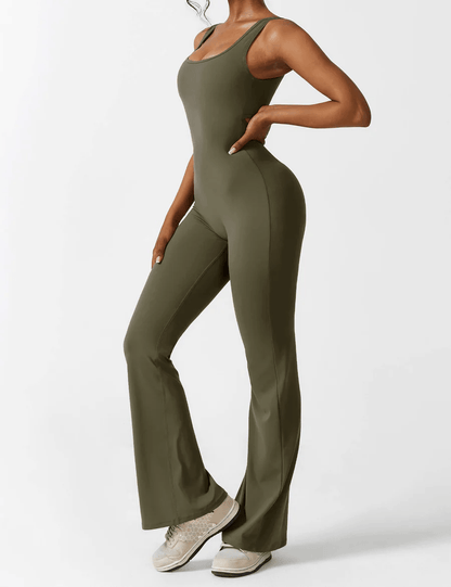 Sienna V-Back Flared Jumpsuit